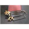 Image 1 : 4 VARIOUS WOOD HANDLED HACK SAWS