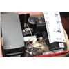 Image 1 : BOX OF ELECTRONICS MISC. W TASSIMO & SHOWER FAUCET