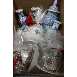 BOX WITH NEW FINE CHINA CUP AND SAUCER SETS