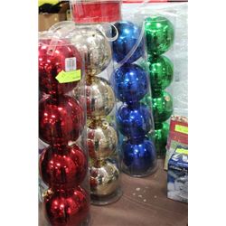 PK OF 4 LARGE CHRISTMAS TREE BULBS X4 PKS