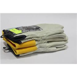 PK OF LEATHER WORK GLOVES
