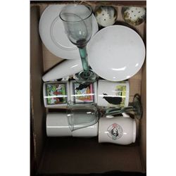 BOX OF HOUSEHOLD COFFEE MUGS ETC***