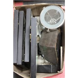 BOX W MIRRORS AND HOUSEHOLD DECORATIONS