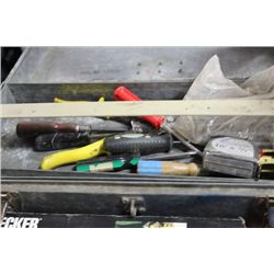 METAL TOOL BOX W CONTENTS