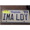 Image 1 : VIRGINIA "IMA LDY" LICENSE PLATE