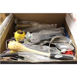 BOX OF KITCHEN UTENSILS***