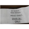 Image 1 : BOX W/ OVER 67 ADULT MOVIES (XXX-RATED)