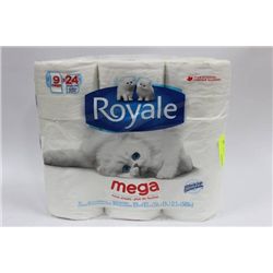 PK OF 9 ROYALE 9=24 ROLLS TOILET PAPER X3