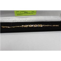LADIES GOLD PLATED CRYSTAL BRACELET