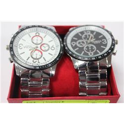 PAIR OF NEW STAINLESS STEEL WATCHES