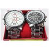 Image 1 : PAIR OF NEW STAINLESS STEEL WATCHES