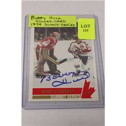BOBBY HULL SIGNED CARD