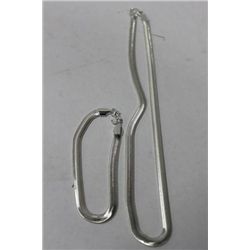 STAMPED 925 HERRINGBONE CHAIN AND MATCHING