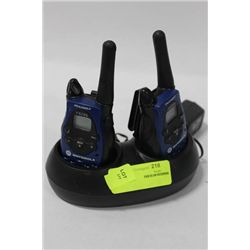 PAIR OF MOTOROLLA TALK ABOUT 2 WAY RADIOS ON