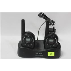PAIR OF COBRA 2 WAY RADIOS W DESKTOP CHARGER