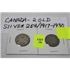 Image 1 : CANADA 1917/30 SILVER QUARTERS