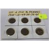 Image 1 : UK 1915/31/49/54/56/66 LARGE HALF PENNIES