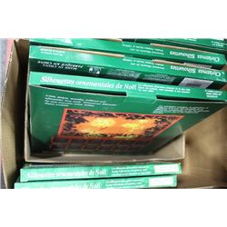 BOX OF CHRISTMAS ORNAMENTAL WINDOW SILHOUETTES