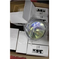 BOX OF JETCO HEADLIGHT CASINGS