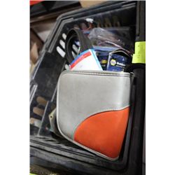 BLACK BASKET W/ PIONEER CAR STEREO W/ FACE PLATE,