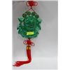 Image 1 : LARGE CHINESE GREEN DRAGON / BUDDHA WALL HANGING