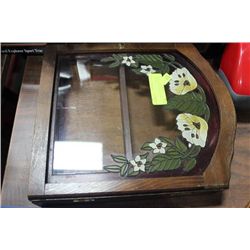 SMALL WOOD / GLASS WALL CABINET