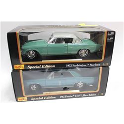 COLLECTIBLE DIE CAST CARS SCALE 1:18   X2