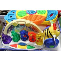 BOX OF FISHER PRICE & PLAYSKOOL KIDS TOYS