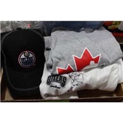 OILERS HAT & 3 T-SHIRTS