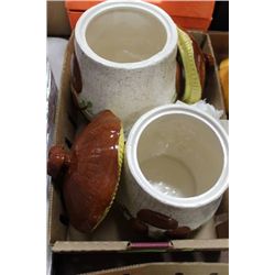 MUSHROOM CANISTER SET - ARNEL'S TOADSTOOL