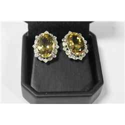 .925 STERLING SILVER TOPAZ EARINGS