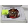 Image 1 : .925 / 24KT GOLD MURANO GLASS RING SIZE 6