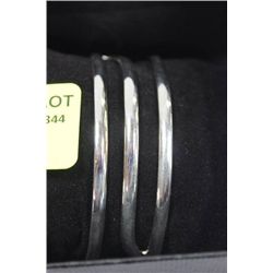 .925 SILVER BANGLE 3 PRONG BRACELET