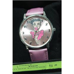 BETTY BOOP WATCH PINK STRAP