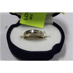 "FOREVER LOVE" GOLD PLATED RING SIZE 8