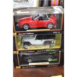 DIE CAST 1:18 CARS  X3