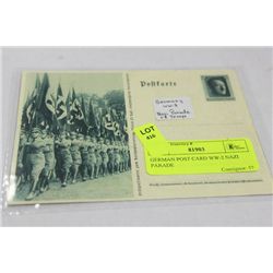 GERMAN POST CARD WW-2 NAZI PARADE