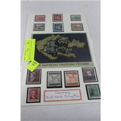 GERMAN MINT WW-2 STAMP ISSUES