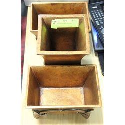 SET OF 3 YELLOW PLANTERS