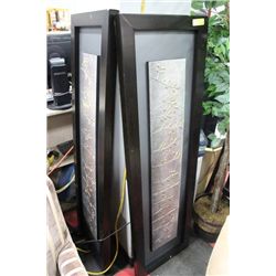 PAIR OF SHOWHOME FRAMED WALL HANGINGS