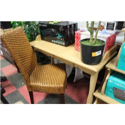 SHOWHOME WRITING DESK W WICKER SIDECHAIR
