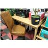 Image 1 : SHOWHOME WRITING DESK W WICKER SIDECHAIR