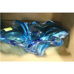 BLUE GLASS DISH