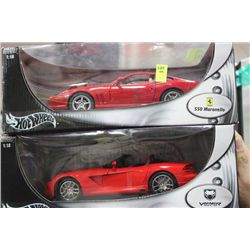 DIE CAST 1:18 HOT WHEELS CARS  X2