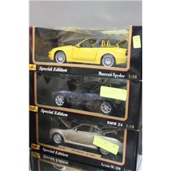 DIE CAST 1:18 CARS  X3