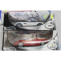 DIE CAST 1:18 HOT WHEELS CARS  X2