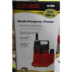 RED LION 1/4HP MULTI PURPOSE SUBMERSIBLE PUMP