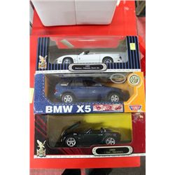 DIE CAST 1:18 CARS  X3