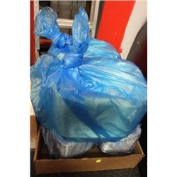 BOX OF NEW METAL FOOD TRAYS