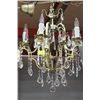 Image 1 : CRYSTAL CHANDELIER IN SOLID ANTIQUE BRASS